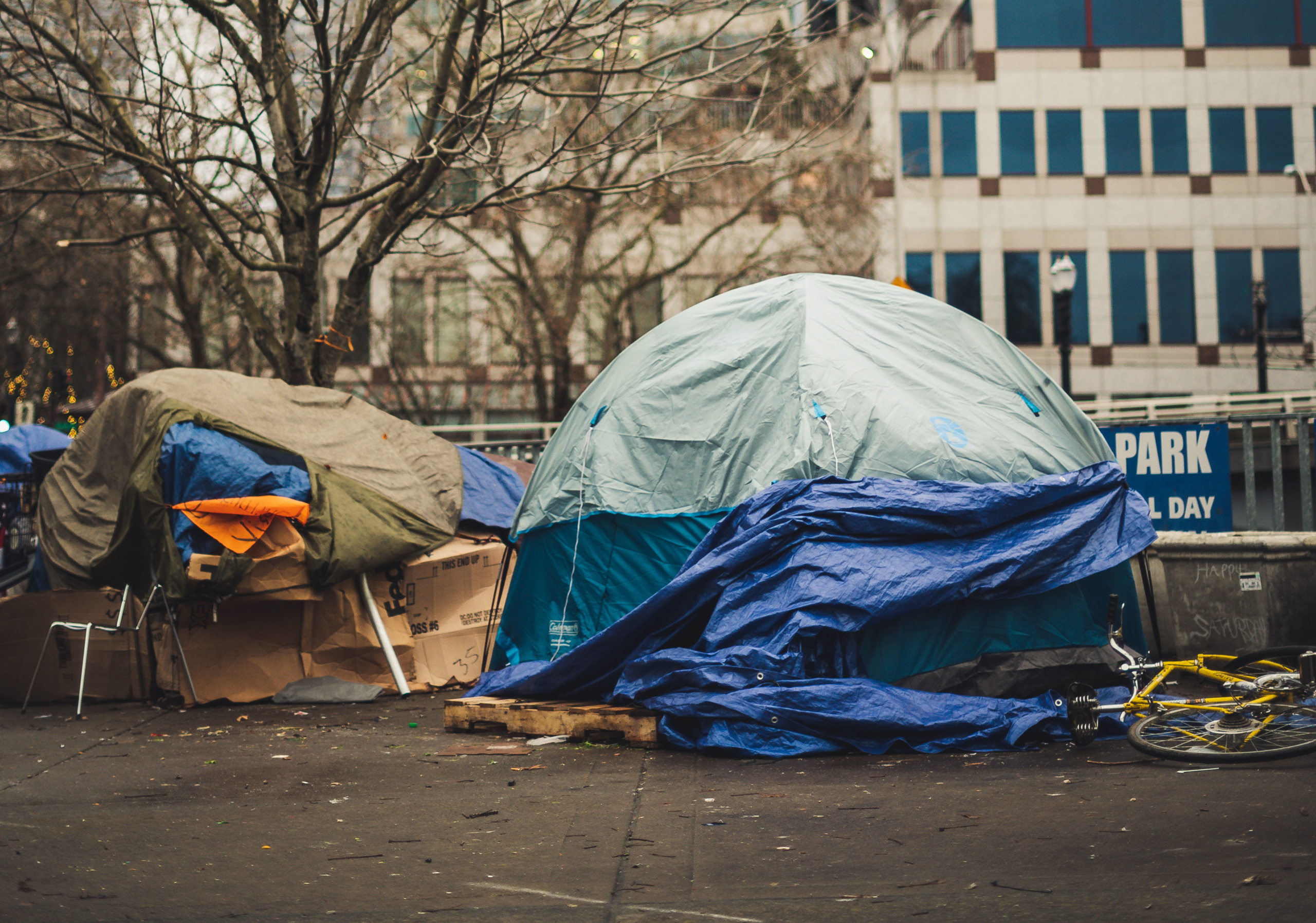 tent encampments in cold weather