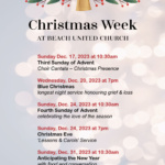 Christmas Week Services at Beach United Church