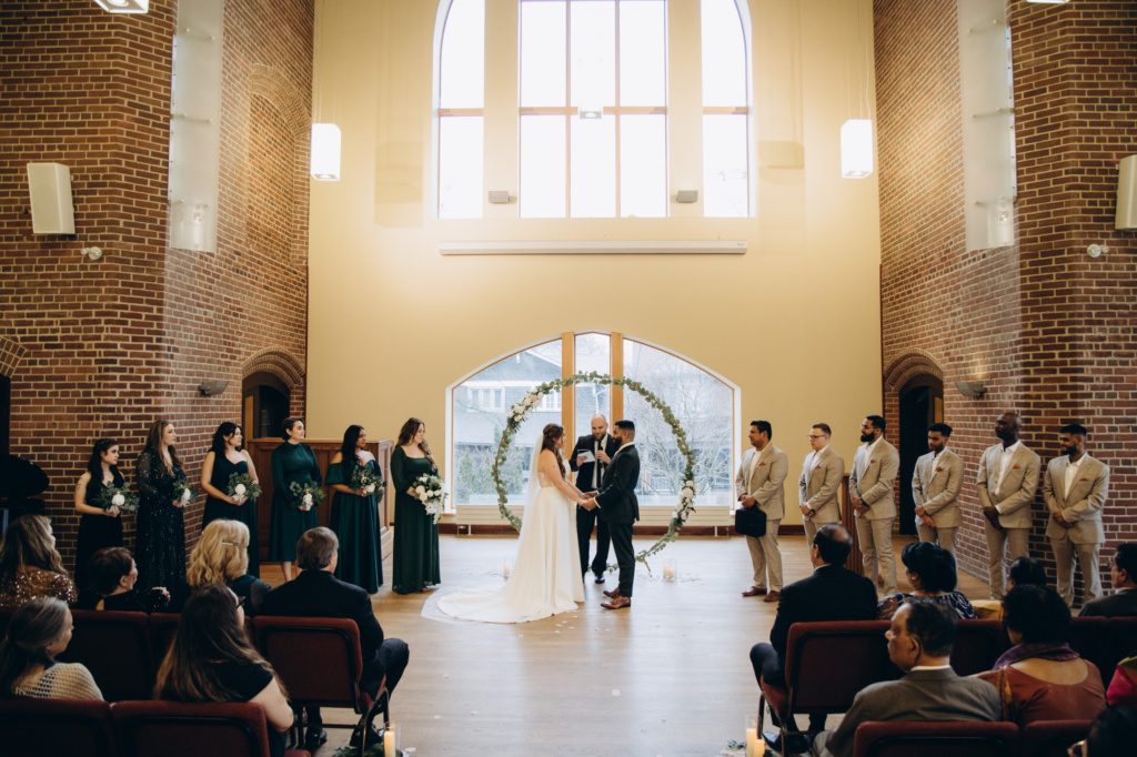 Main Hall Wedding Ceremony - photo by Rebekah Mally