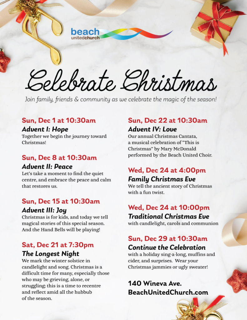 Celebrate Christmas at Beach United Church