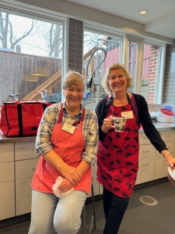 Susan and Barb in our kitchen