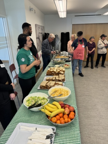 Our hot lunch spread at our Thursday Community Lunch
